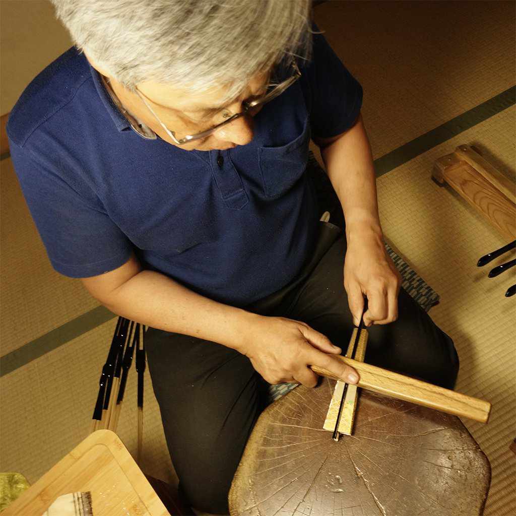【扇子】男物 紙扇 柿渋染 紺色 | 京扇子 | 大西常商店 - Image 10