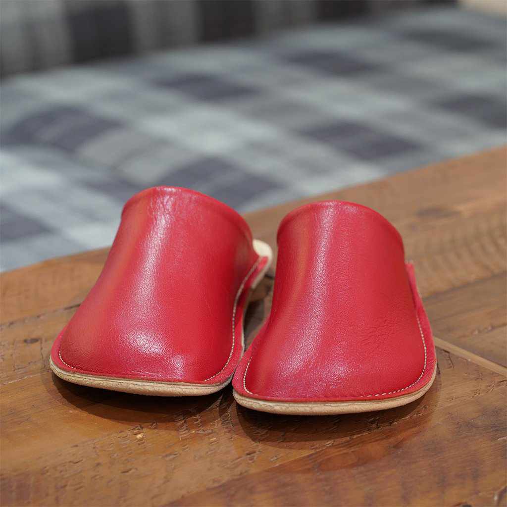 【スリッパ】Reela 本革スムース ルームサボ(レッド)23.0~24.0cm - Image 12