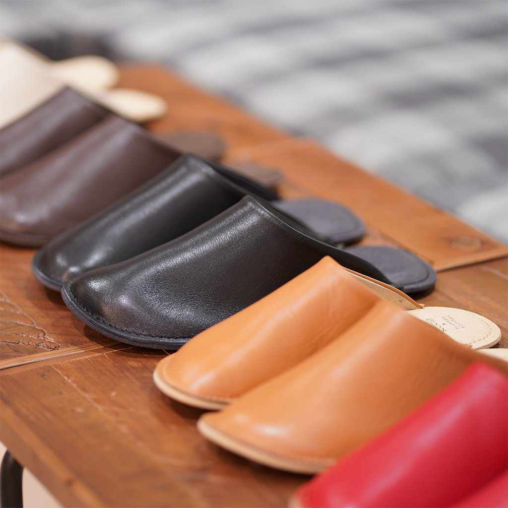 【スリッパ】Reela 本革スムース ルームサボ(レッド)23.0~24.0cm - Image 6