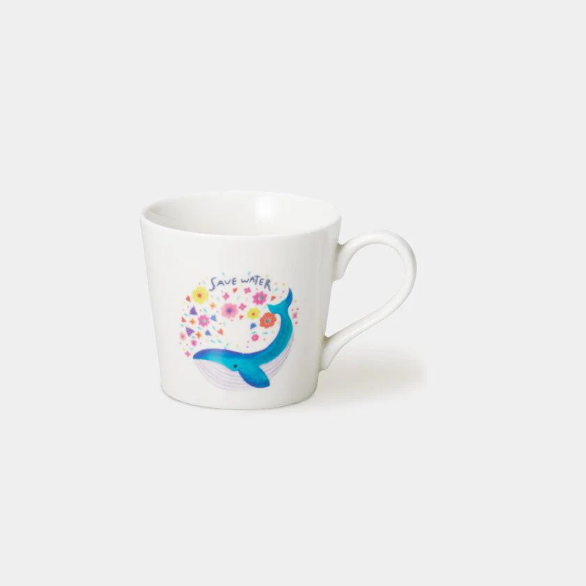 【マグカップ】温感 しろながすくじら | 美濃焼 | 丸モ高木陶器