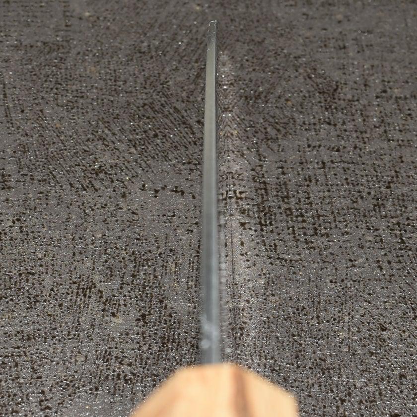 【三徳包丁】粉末ハイス鋼スーパーゴールド(SG2) (両刃) 樫八角柄 180mm|BECOSオリジナル | 関の刃物|一刀斎虎徹 - Image 6