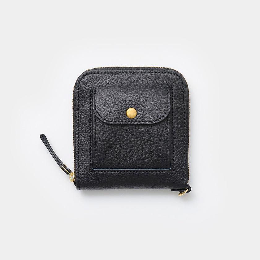 【本革キーケース】SMART MOVE! -type2 | コインポケットタイプ- Alley Black (路地入ル) | 革加工 | RAKUKEI