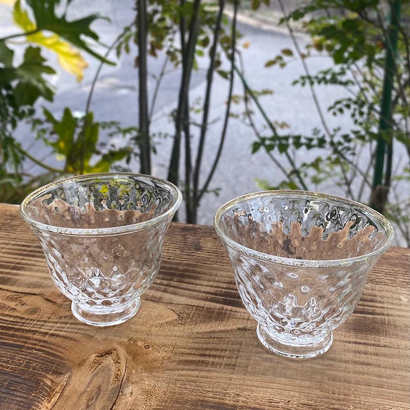 【吹きガラス】SUN GLASS STUDIO KYOTO 煌 酒器3ヶセット(酒差し1個&ぐい呑み2個) - Image 5