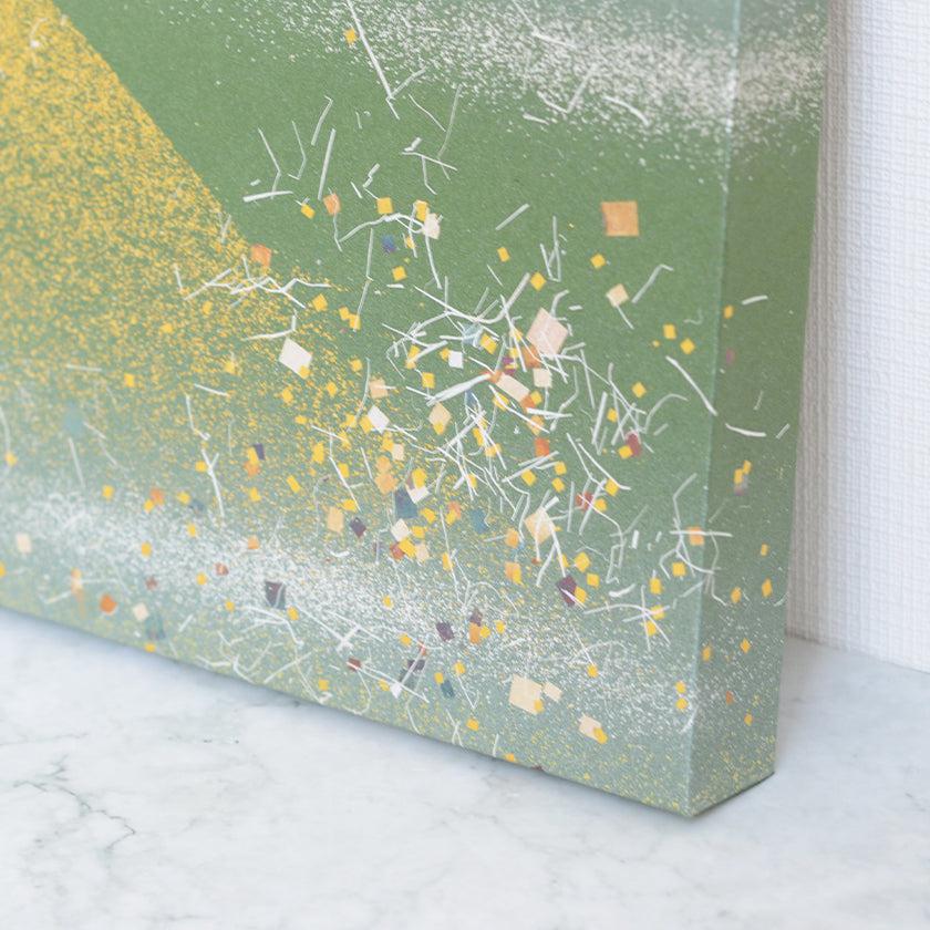 【アートパネル】夏 金山・草 (L) | 金銀砂子細工 | 逸品集(菊池襖紙工場) - Image 5