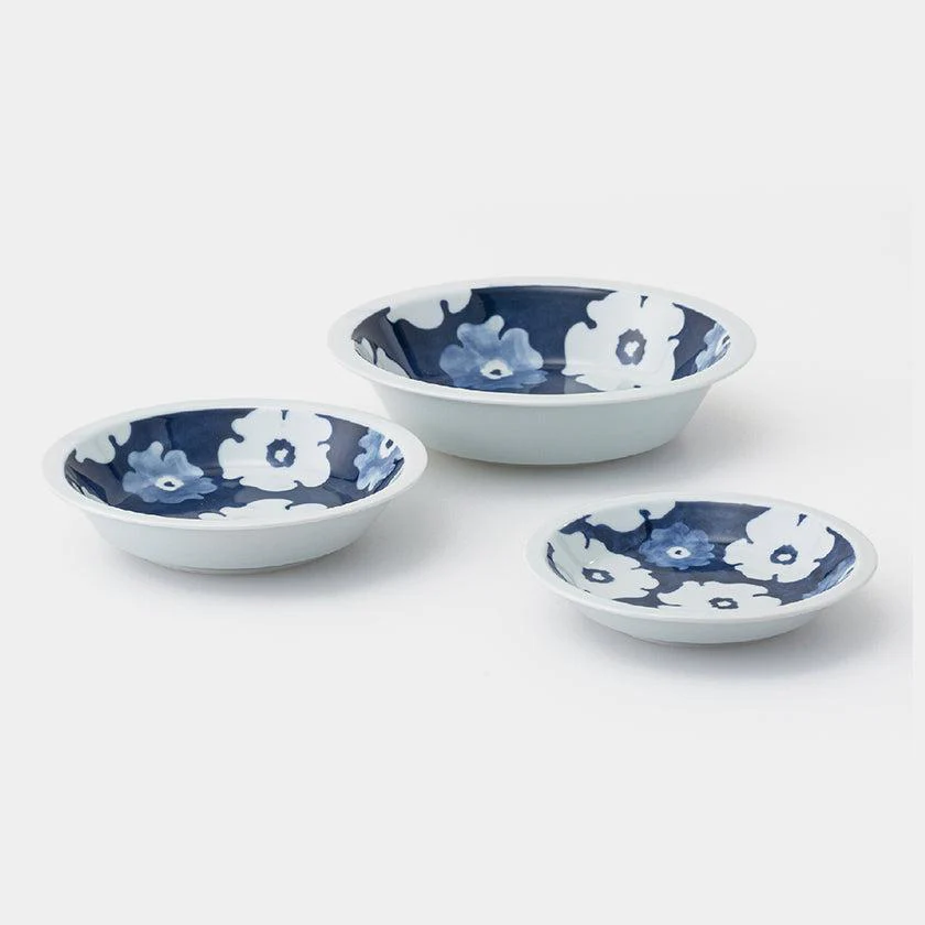 【皿 3枚セット】藍花 入れ子皿 | 波佐見焼 | 西海陶器