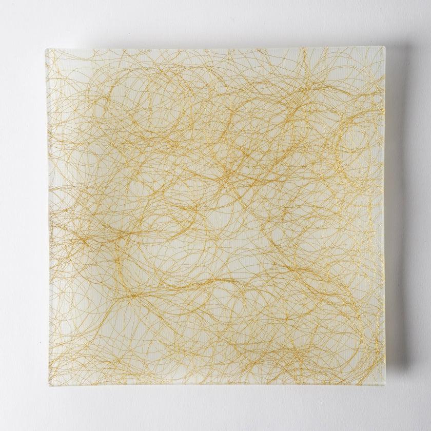 【皿2枚セット】角皿 22cm 100金 & 銀 | 西陣織 | 江村商店 - Image 8