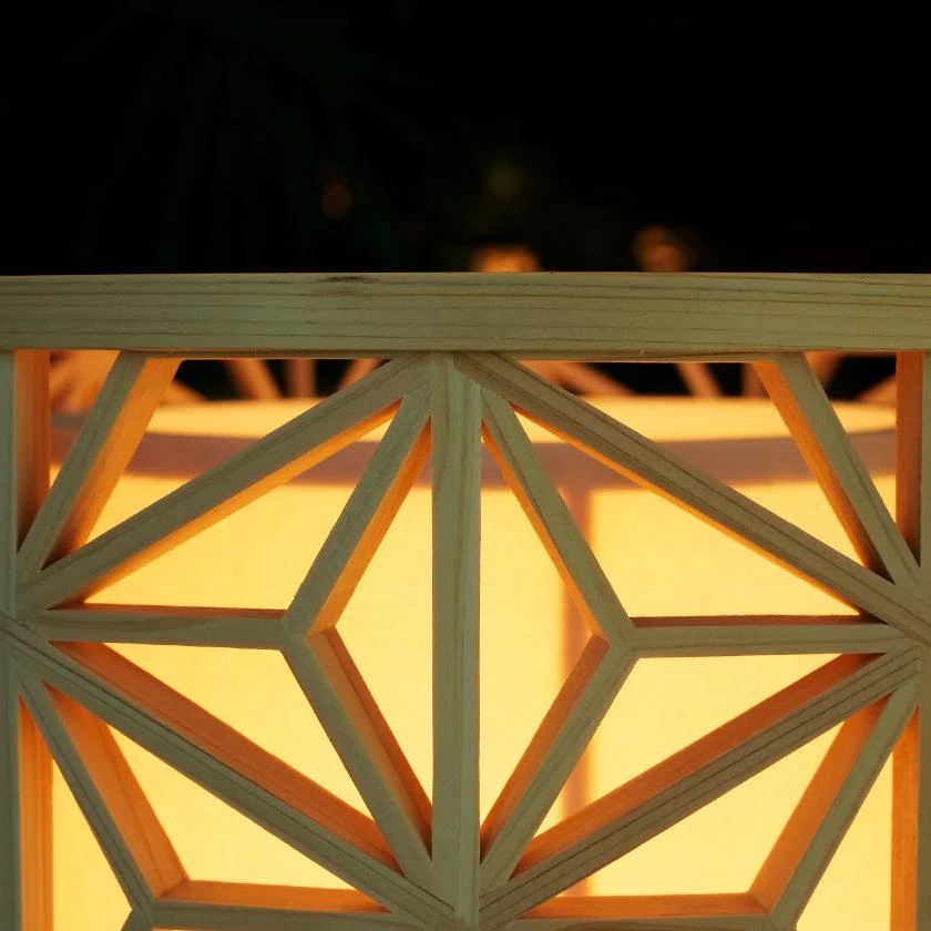 【スタンドライト・照明】KUMIKO Stand Light 01 麻の葉 | 京指物 | 村山木工 (大型配送料2,500円) - Image 9