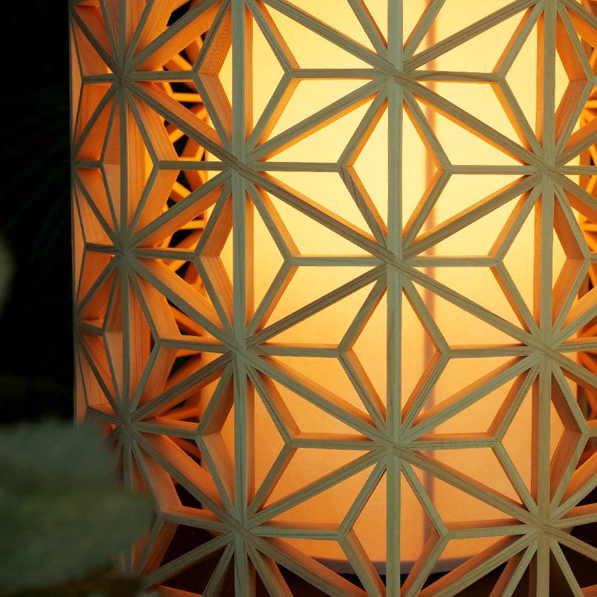 【スタンドライト・照明】KUMIKO Stand Light 02 麻の葉 | 京指物 | 村山木工 (大型配送料2,500円) - Image 5