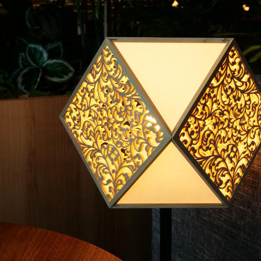 【スタンドライト・照明】KIRIKO Stand Light 麻の葉 (S-Lサイズ) | 京指物 | 村山木工 (大型配送料2,500円) - Image 9